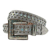 Diamond Rhinestone Belts Fashion Crystal Studded Pin Buckle Belt-Women's Belts-Arimonz-FK-Silver-125cm/49inches-Arimonz
