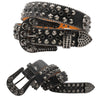 Diamond Rhinestone Belts Fashion Crystal Studded Pin Buckle Belt-Women's Belts-Arimonz-JD-5Skull-Black-125cm/49inches-Arimonz