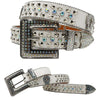 Diamond Rhinestone Belts Fashion Crystal Studded Pin Buckle Belt-Women's Belts-Arimonz-JD-FK-White-125cm/49inches-Arimonz