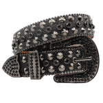 Diamond Rhinestone Belts Fashion Crystal Studded Pin Buckle Belt-Women's Belts-Arimonz-JD-JD-Black-125cm/49inches-Arimonz