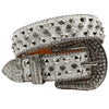 Diamond Rhinestone Belts Fashion Crystal Studded Pin Buckle Belt-Women's Belts-Arimonz-JD-JD-Silver-125cm/49inches-Arimonz