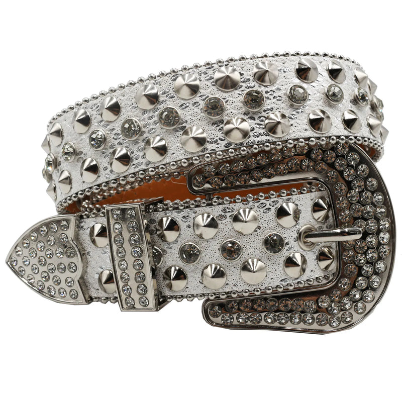 Diamond Rhinestone Belts Fashion Crystal Studded Pin Buckle Belt-Women's Belts-Arimonz-JD-JD-Silver-125cm/49inches-Arimonz