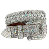 Diamond Rhinestone Belts Fashion Crystal Studded Pin Buckle Belt-Women's Belts-Arimonz-Shiny silver-125cm/49inches-Arimonz