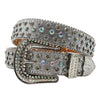 Diamond Rhinestone Belts Fashion Crystal Studded Pin Buckle Belt-Women's Belts-Arimonz-Shiny silver2-125cm/49inches-Arimonz