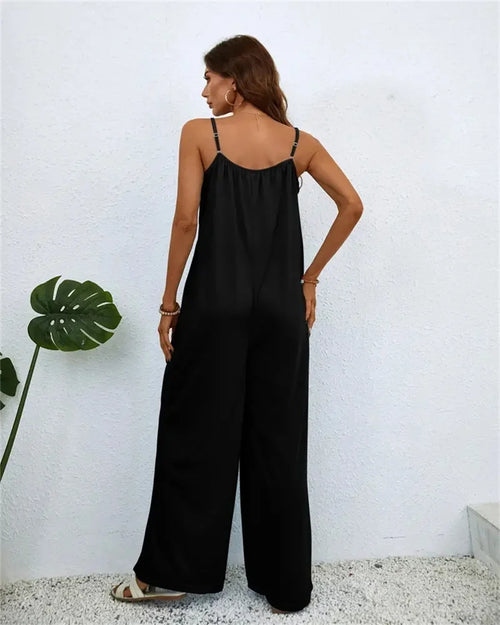 Digital Printing Color Gradient Sleeveless Casual Baggy Jumpsuit-Jumpsuits & Rompers-Arimonz-Arimonz
