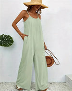 Digital Printing Color Gradient Sleeveless Casual Baggy Jumpsuit-Jumpsuits & Rompers-Arimonz-green-S-Arimonz