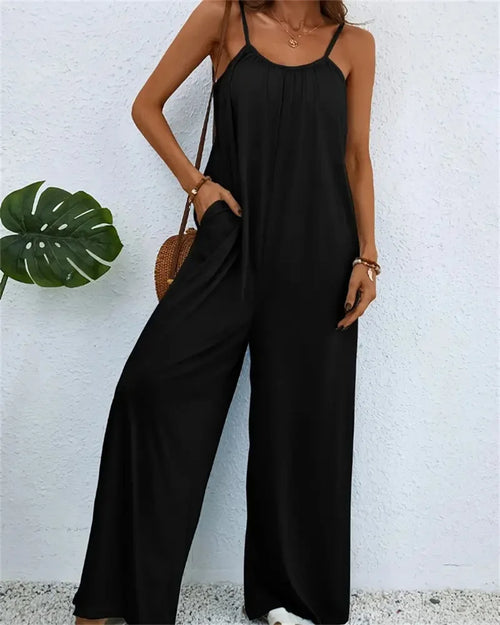 Digital Printing Color Gradient Sleeveless Casual Baggy Jumpsuit-Jumpsuits & Rompers-Arimonz-Arimonz