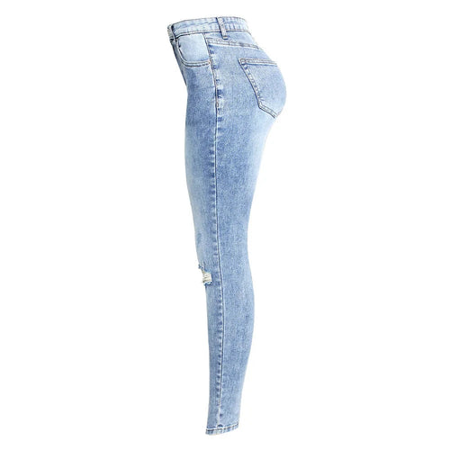 Distressed Jeans For Women Stretchy Pencil Skinny Denim Pants-Skinny Jeans-Arimonz-Arimonz