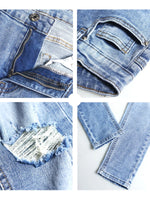 Distressed Jeans For Women Stretchy Pencil Skinny Denim Pants-Skinny Jeans-Arimonz-Arimonz