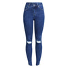 Distressed Jeans For Women Stretchy Pencil Skinny Denim Pants-Skinny Jeans-Arimonz-Blue-S-Arimonz