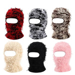 Distressed Knitted Hip Hop Cap Outdoor Fuzzy Ski Balaclava Beanies Hat-Winter Hats-Arimonz-Arimonz