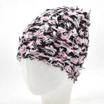 Distressed Knitted Hip Hop Cap Outdoor Fuzzy Ski Balaclava Beanies Hat-Winter Hats-Arimonz-Black Pink White-Arimonz