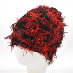 Distressed Knitted Hip Hop Cap Outdoor Fuzzy Ski Balaclava Beanies Hat-Winter Hats-Arimonz-Black Red-Arimonz