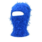 Distressed Knitted Hip Hop Cap Outdoor Fuzzy Ski Balaclava Beanies Hat-Winter Hats-Arimonz-Blue 2-Arimonz