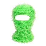 Distressed Knitted Hip Hop Cap Outdoor Fuzzy Ski Balaclava Beanies Hat-Winter Hats-Arimonz-Green 2-Arimonz