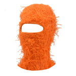 Distressed Knitted Hip Hop Cap Outdoor Fuzzy Ski Balaclava Beanies Hat-Winter Hats-Arimonz-Orange 2-Arimonz