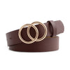 Double Loop Buckle Design Belt Casual Jeans Women Adjustable Belt-Belts-Arimonz-Coffee-105CM/41nches-Arimonz