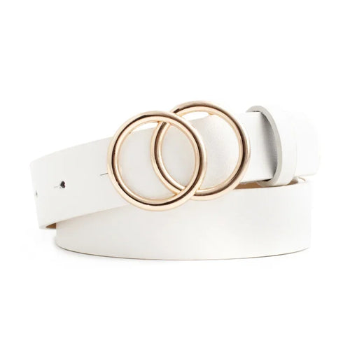 Double Loop Buckle Design Belt Casual Jeans Women Adjustable Belt-Belts-Arimonz-Arimonz