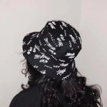 Double Sided Wide Brim Bucket Hat Graffiti Lettered Outdoor Unisex Cap-Bucket Hats-Arimonz-Arimonz