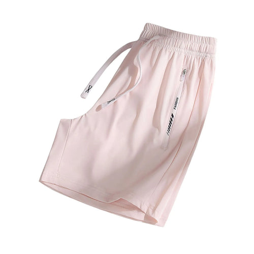 Drawstring Quick Drying Thin Loose Short Elastic Waist Solid Color-Shorts-Arimonz-Pink-S-Arimonz