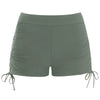 Drawstring Swim Briefs Beach Shorts Ruched Bottom High Cut Shorts-Shorts-Arimonz-Army green-S-Arimonz