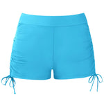 Drawstring Swim Briefs Beach Shorts Ruched Bottom High Cut Shorts-Shorts-Arimonz-Blue-S-Arimonz