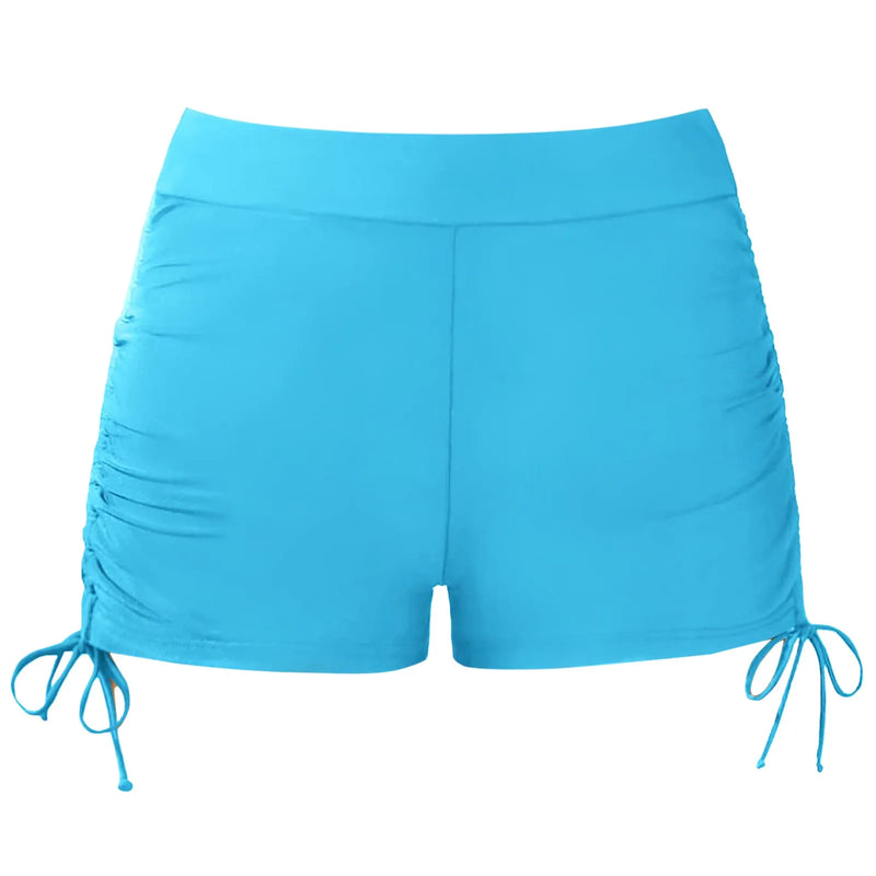 Drawstring Swim Briefs Beach Shorts Ruched Bottom High Cut Shorts-Shorts-Arimonz-Blue-S-Arimonz