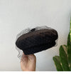 Street Style Newsboy Denim Beret with Mesh Lace Flat Cap for Women