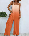 Ladies Digital Printing Gradient Sleeveless Casual Baggy Jumpsuit