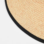 Edged Straw Sun Hat Foldable Raffia Large Brim Hollow Top Beach Hat-Summer Hats-Arimonz-Arimonz