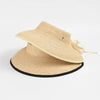 Edged Straw Sun Hat Foldable Raffia Large Brim Hollow Top Beach Hat-Summer Hats-Arimonz-Arimonz