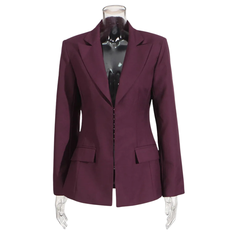 Elegant Classic Blazer And Wide Leg Trouser Two-Piece Pant Suit Set-Wear To Work Sets-Arimonz-Arimonz