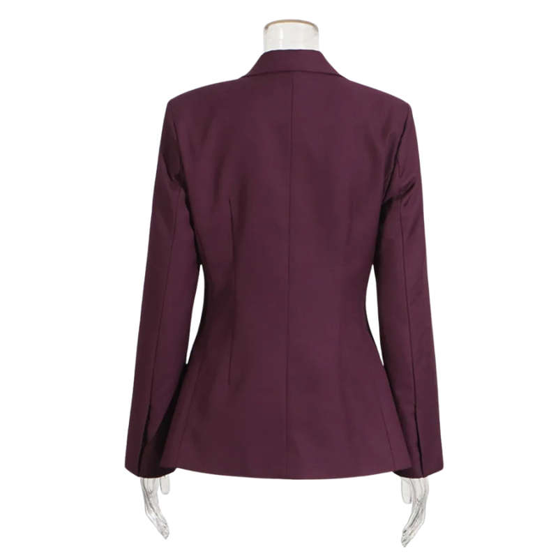 Elegant Classic Blazer And Wide Leg Trouser Two-Piece Pant Suit Set-Wear To Work Sets-Arimonz-Arimonz
