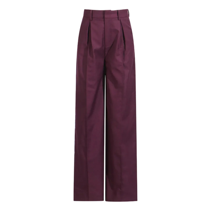 Elegant Classic Blazer And Wide Leg Trouser Two-Piece Pant Suit Set-Wear To Work Sets-Arimonz-Arimonz