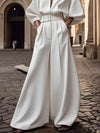 Elegant Deep V-Neck Elastic High Waist Wide Leg Jumpsuit With Belt-Jumpsuits & Rompers-Arimonz-Arimonz