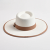 Elegant Fascinator Bow Tie Fedora Hat Wide Brim Jazz Party Women Hat-Hats-Arimonz-Arimonz