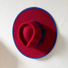 Elegant Fascinator Bow Tie Fedora Hat Wide Brim Jazz Party Women Hat-Hats-Arimonz-Burgundy-56-58CM/22"-Arimonz