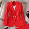 Elegant Fashionable Western Style High-End Business Attire Office Wear-Wear To Work Sets-Arimonz-Red one-piece coat-S-Arimonz