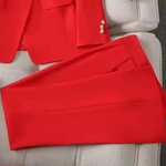Elegant Fashionable Western Style High-End Business Attire Office Wear-Wear To Work Sets-Arimonz-Red one-piece pants-S-Arimonz