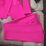 Elegant Fashionable Western Style High-End Business Attire Office Wear-Wear To Work Sets-Arimonz-Rose red one-piece pants-S-Arimonz