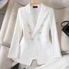 Elegant Fashionable Western Style High-End Business Attire Office Wear-Wear To Work Sets-Arimonz-White one-piece coat-S-Arimonz