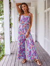 Elegant Long Jumpsuit Women Backless Wide Leg Jumpsuit Floral Romper-Casual Jumpsuits & Rompers-Arimonz-Arimonz