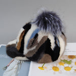 Elegant Natural Mink Fur Handmade Stylish Warm Baseball Cap-Women's Caps-Arimonz-Arimonz