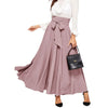 Elegant Temperament High Waist Front Bow Tie Pleated A Line Skirt-Skirts-Arimonz-Pink-XS-Arimonz
