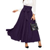 Elegant Temperament High Waist Front Bow Tie Pleated A Line Skirt-Skirts-Arimonz-Purple-XS-Arimonz