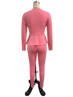 Elegant V-neck Bandage Top and Pencil Pants Outfit Suit 2 Piece Set-Wear To Work Sets-Arimonz-Arimonz
