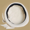 Elegant Wool Felt Beret Cap Ladies Pillbox Vintage Hat with Bow-Hats-Arimonz-Arimonz
