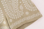 Embroidered Shorts Women Summer High Waist Modern Women Shorts-Shorts-Arimonz-Arimonz