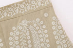 Embroidered Shorts Women Summer High Waist Modern Women Shorts-Shorts-Arimonz-Arimonz