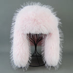 Unisex Winter Earflap Cap High-end Luxury Fur Warm Ear Cap Hat